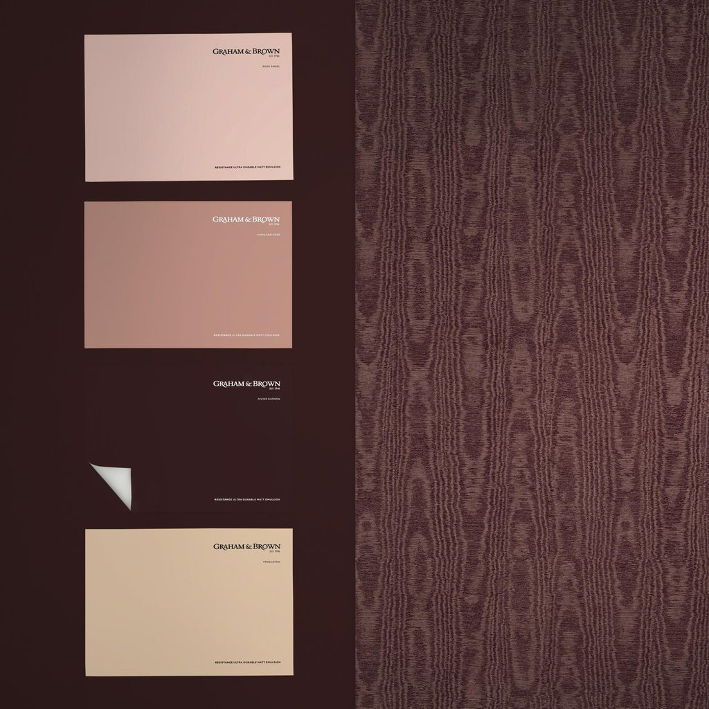 Moire Damson Wallpaper