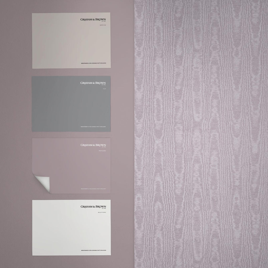 Moire Lavender Wallpaper