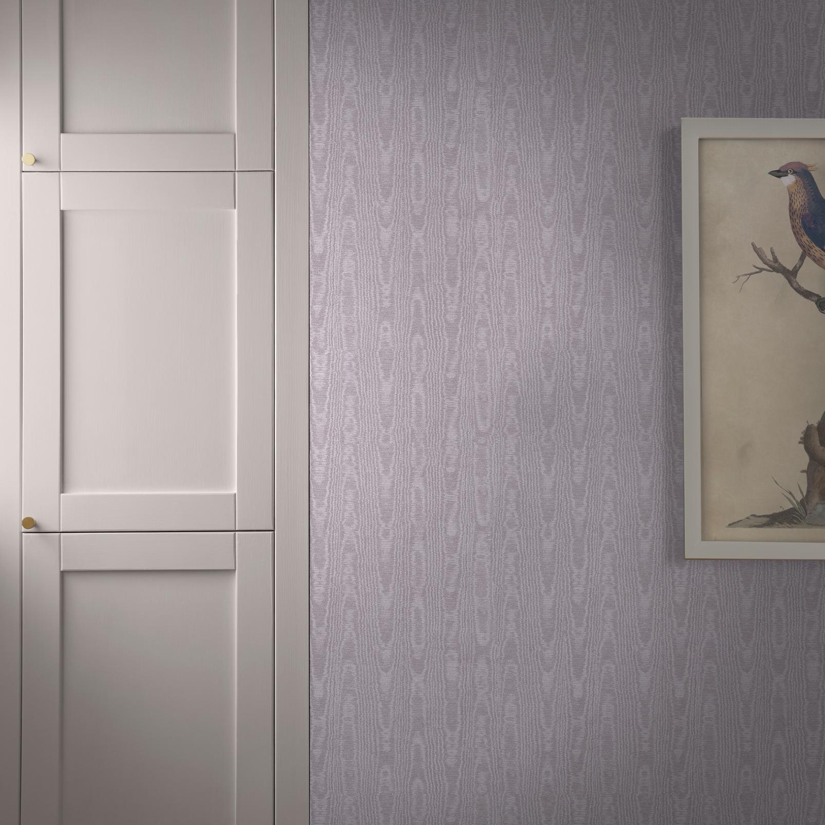 Moire Lavender Wallpaper
