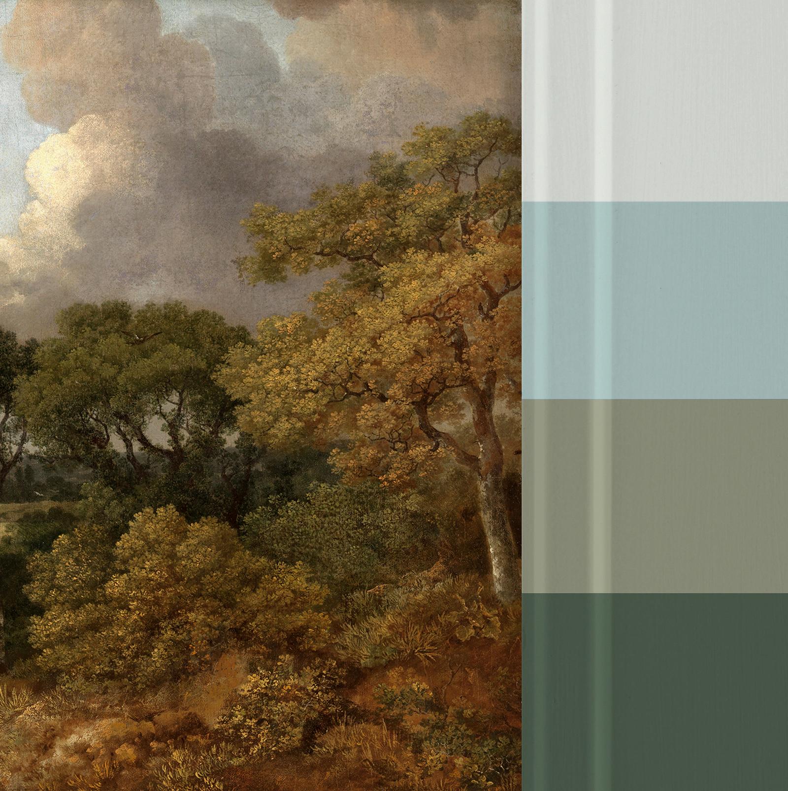Wooded Landscape with a Peasant Resting Bespoke Mural