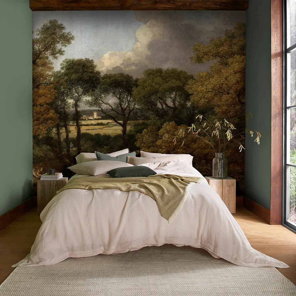 Wooded Landscape with a Peasant Resting Bespoke Mural