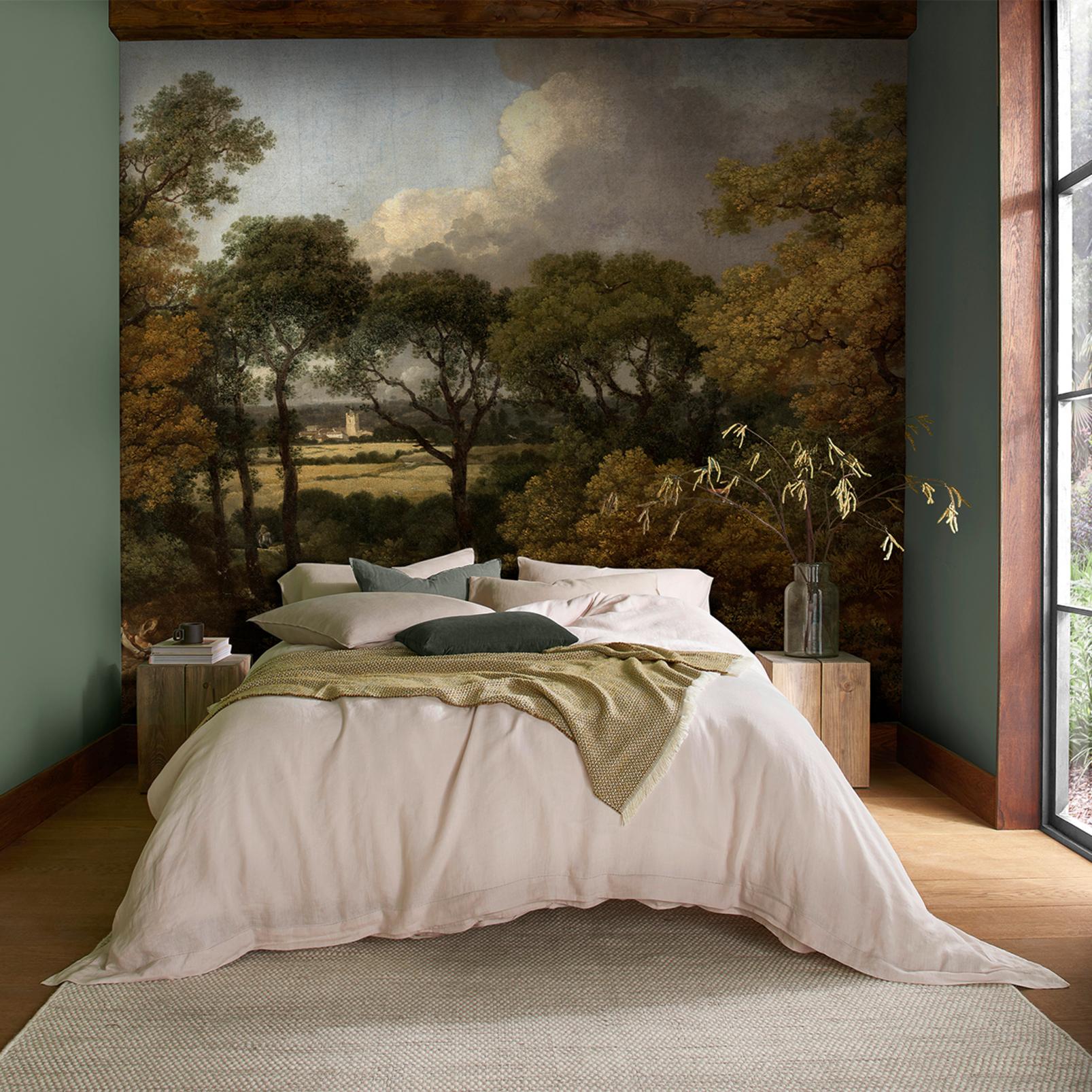 Wooded Landscape with a Peasant Resting Bespoke Mural
