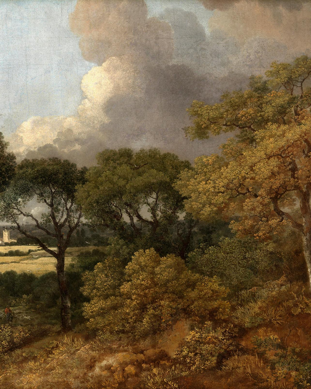 Wooded Landscape with a Peasant Resting Bespoke Mural