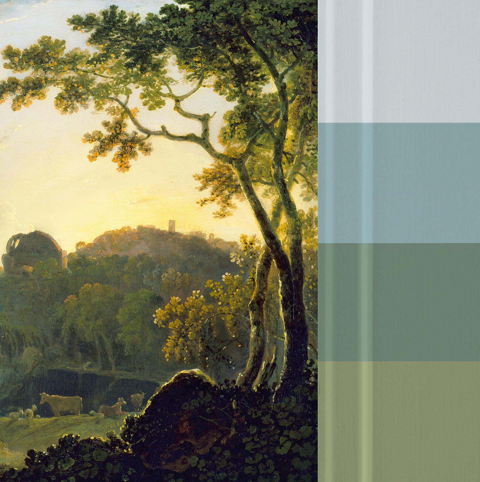 Landscape with Bathers, Cattle and Ruin Bespoke Mural