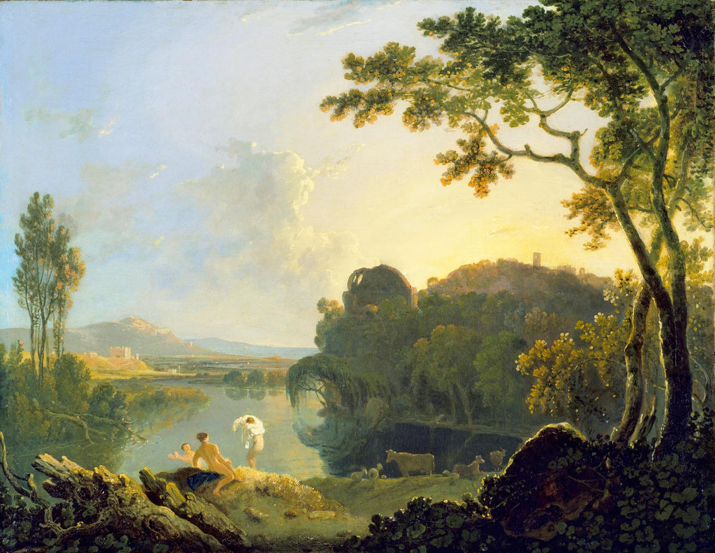 Landscape with Bathers, Cattle and Ruin Bespoke Mural