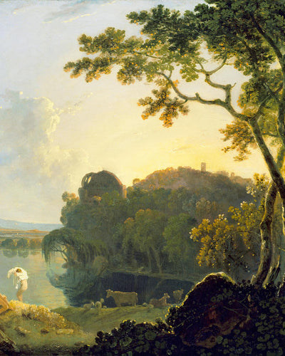 Landscape with Bathers, Cattle and Ruin Bespoke Mural