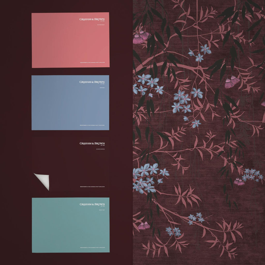 Obassia Damson Bespoke Mural