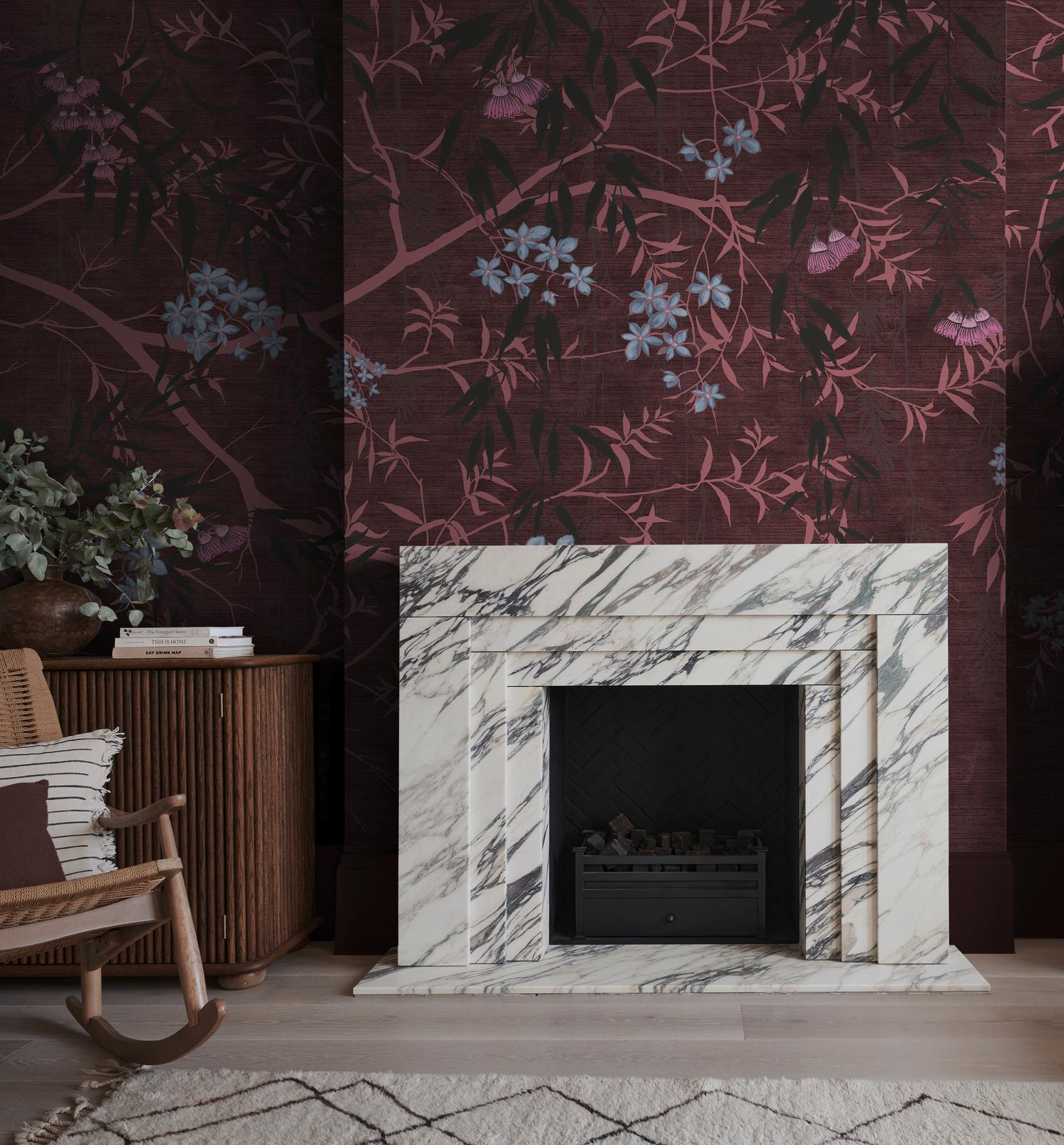 Obassia Damson Bespoke Mural