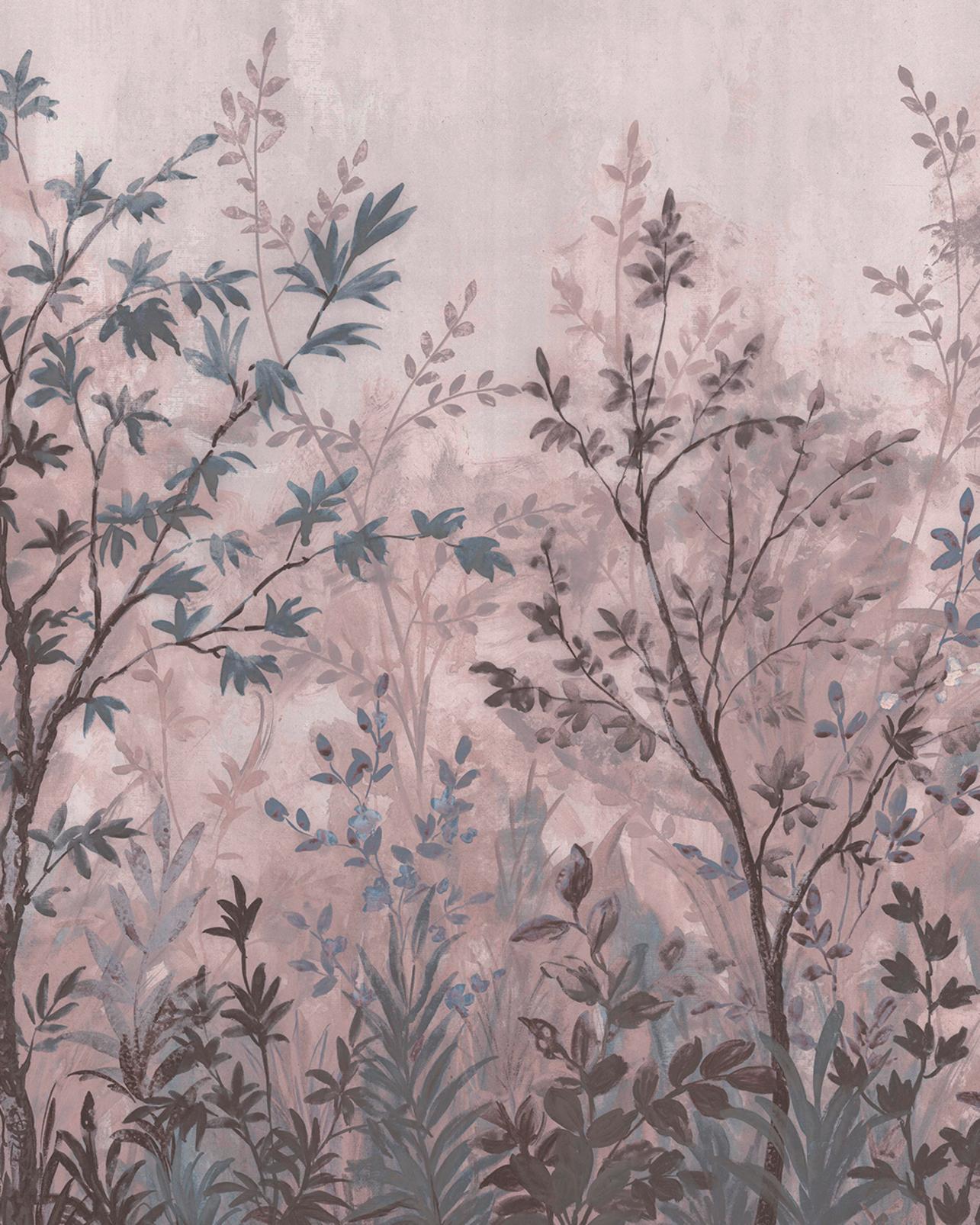 Forest in Bloom Blush Bespoke Mural