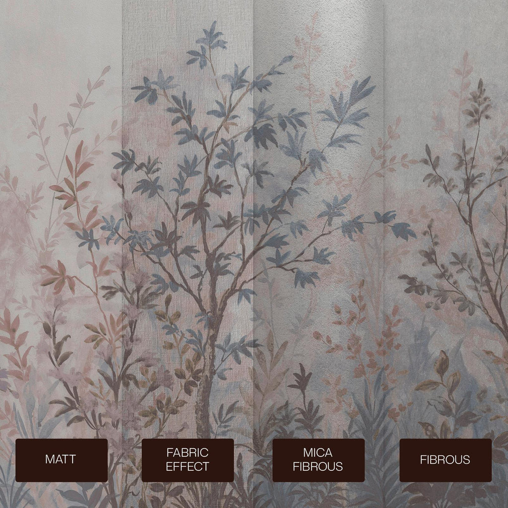 Forest in Bloom Pink & Blue Bespoke Mural