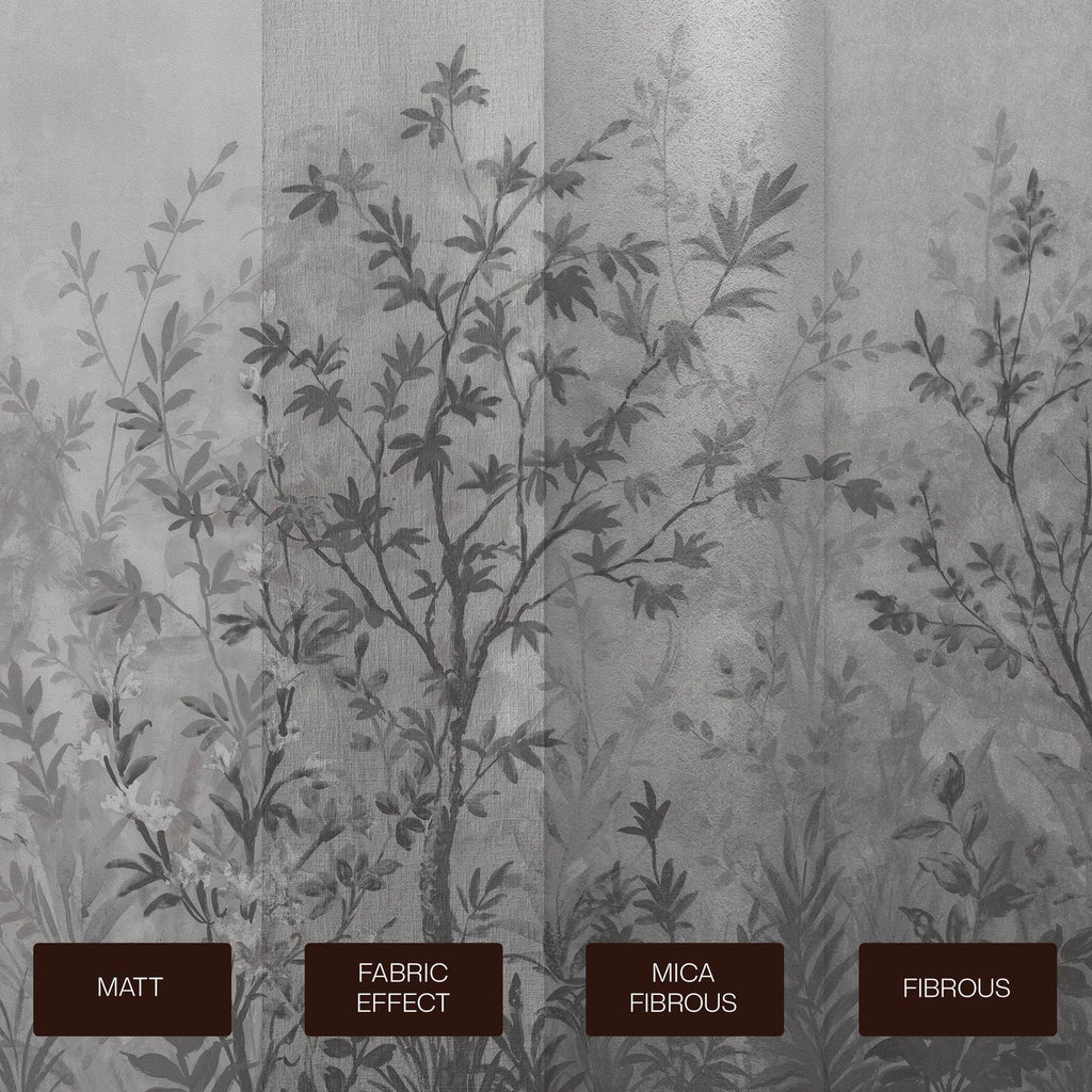 Forest in Bloom Monochrome Bespoke Mural