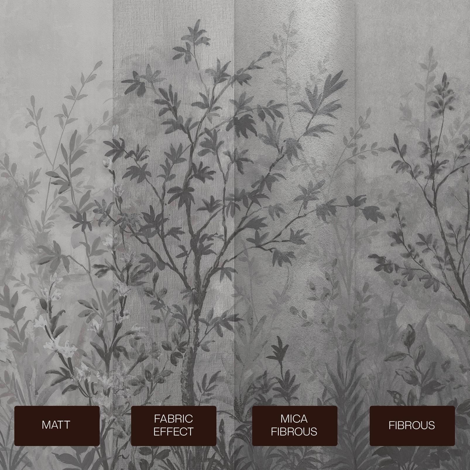 Forest in Bloom Monochrome Bespoke Mural