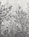 Forest in Bloom Monochrome Bespoke Mural