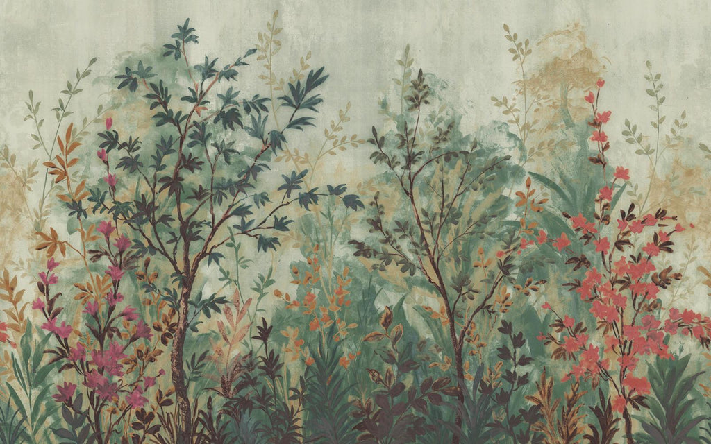 Forest in Bloom Evergreen Bespoke Mural