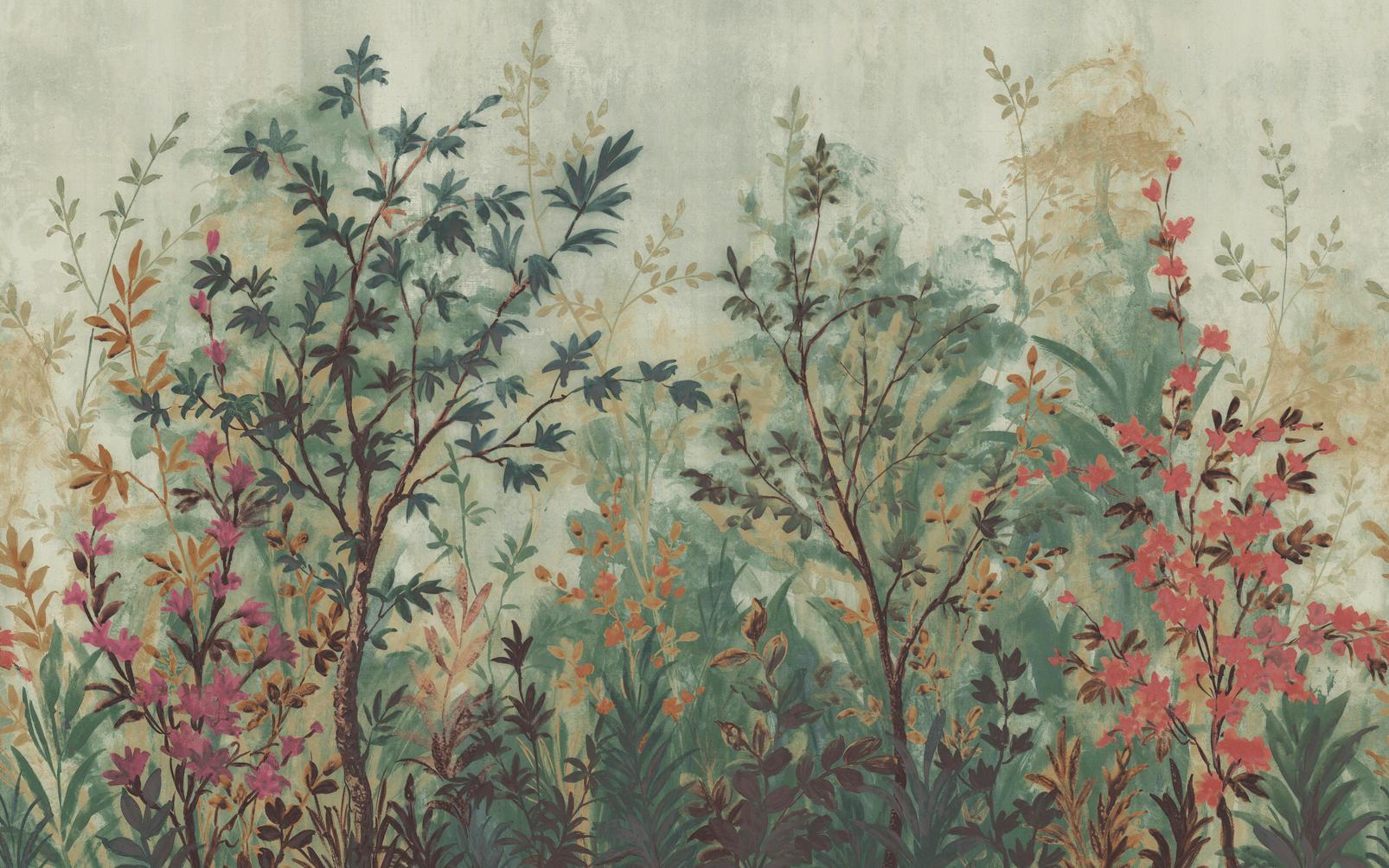 Forest in Bloom Evergreen Bespoke Mural