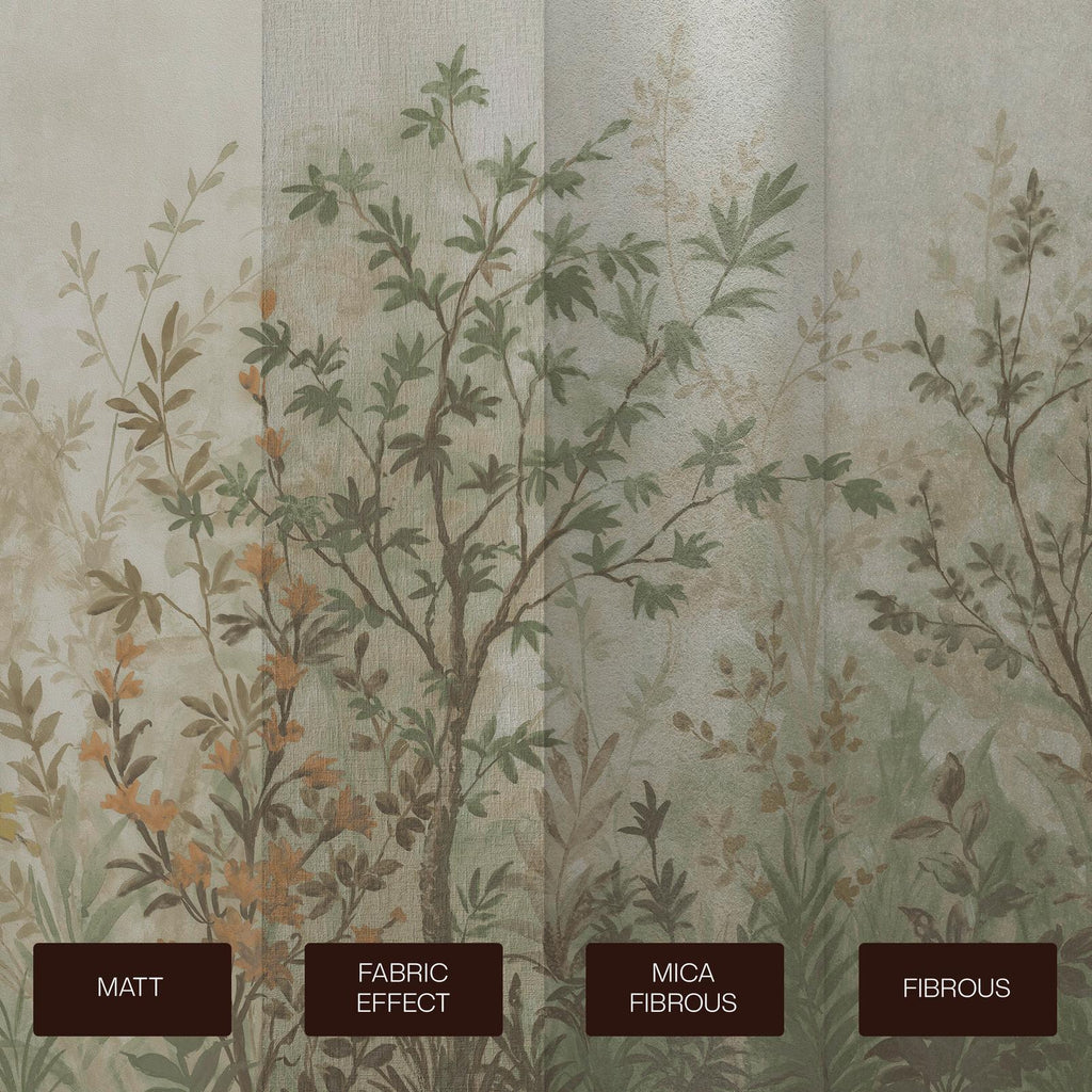 Forest in Bloom Sage Bespoke Mural