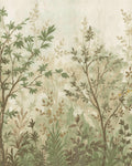 Forest in Bloom Sage Bespoke Mural