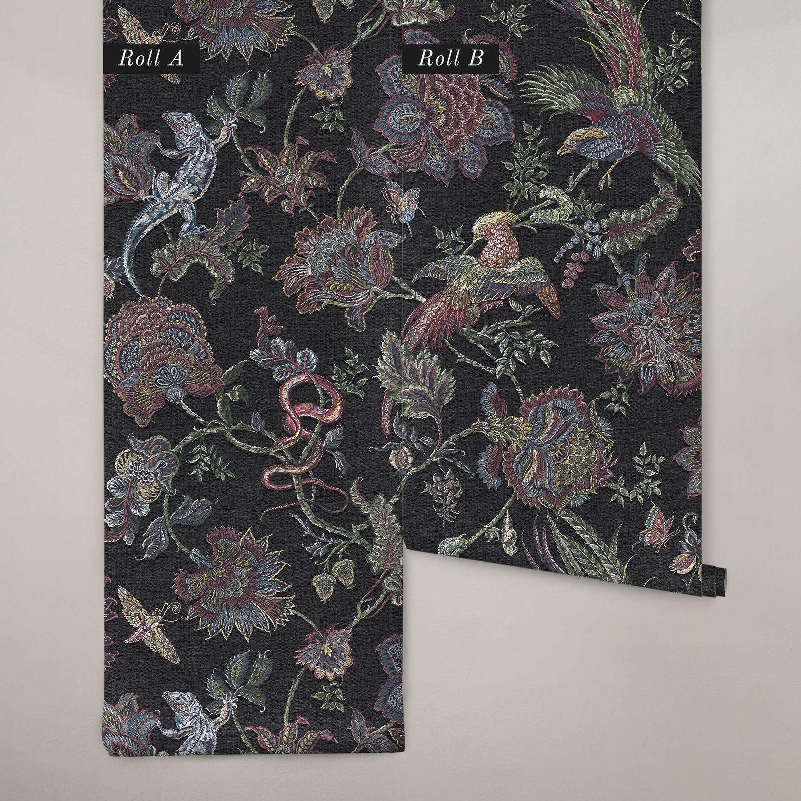Eternal Weave Black Wallpaper (Set of 2)