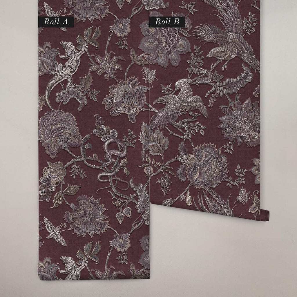 Eternal Weave Damson Wallpaper (Set of 2)