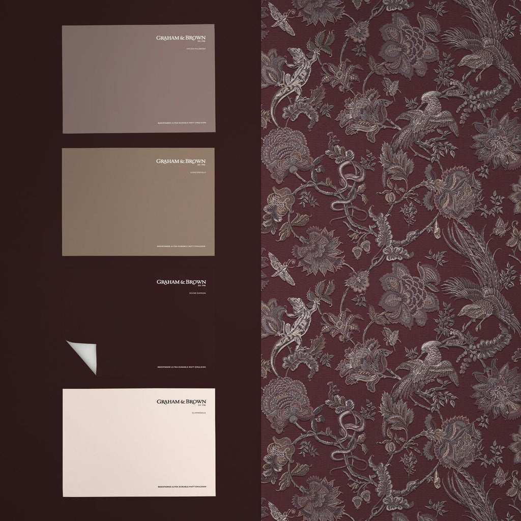 Eternal Weave Damson Wallpaper (Set of 2)