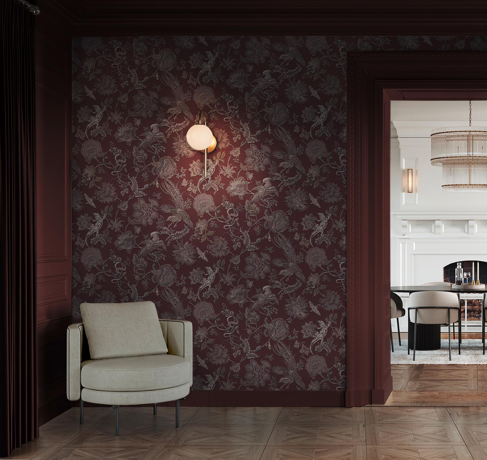 Eternal Weave Damson Wallpaper (Set of 2)