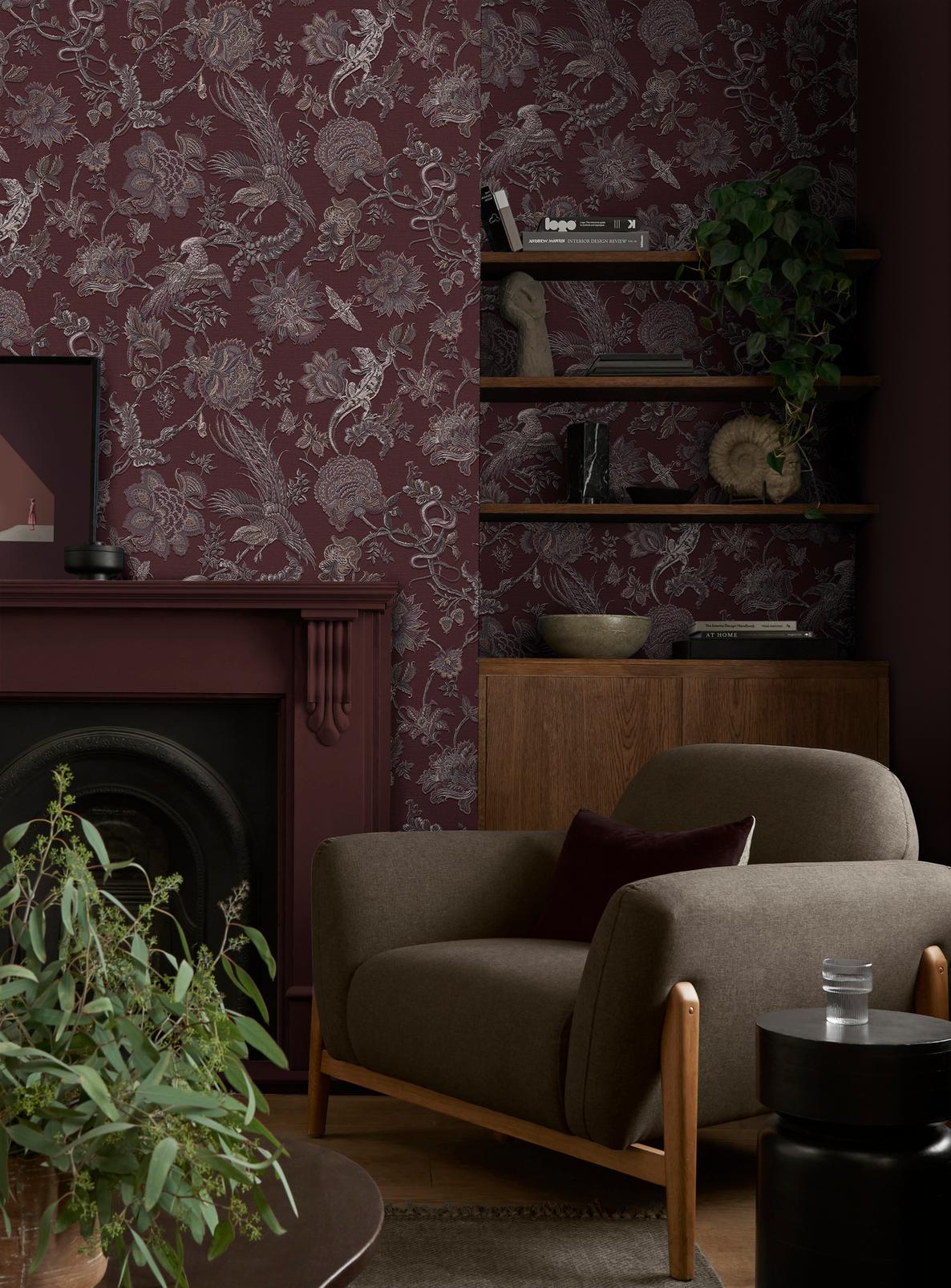 Eternal Weave Damson Wallpaper (Set of 2)