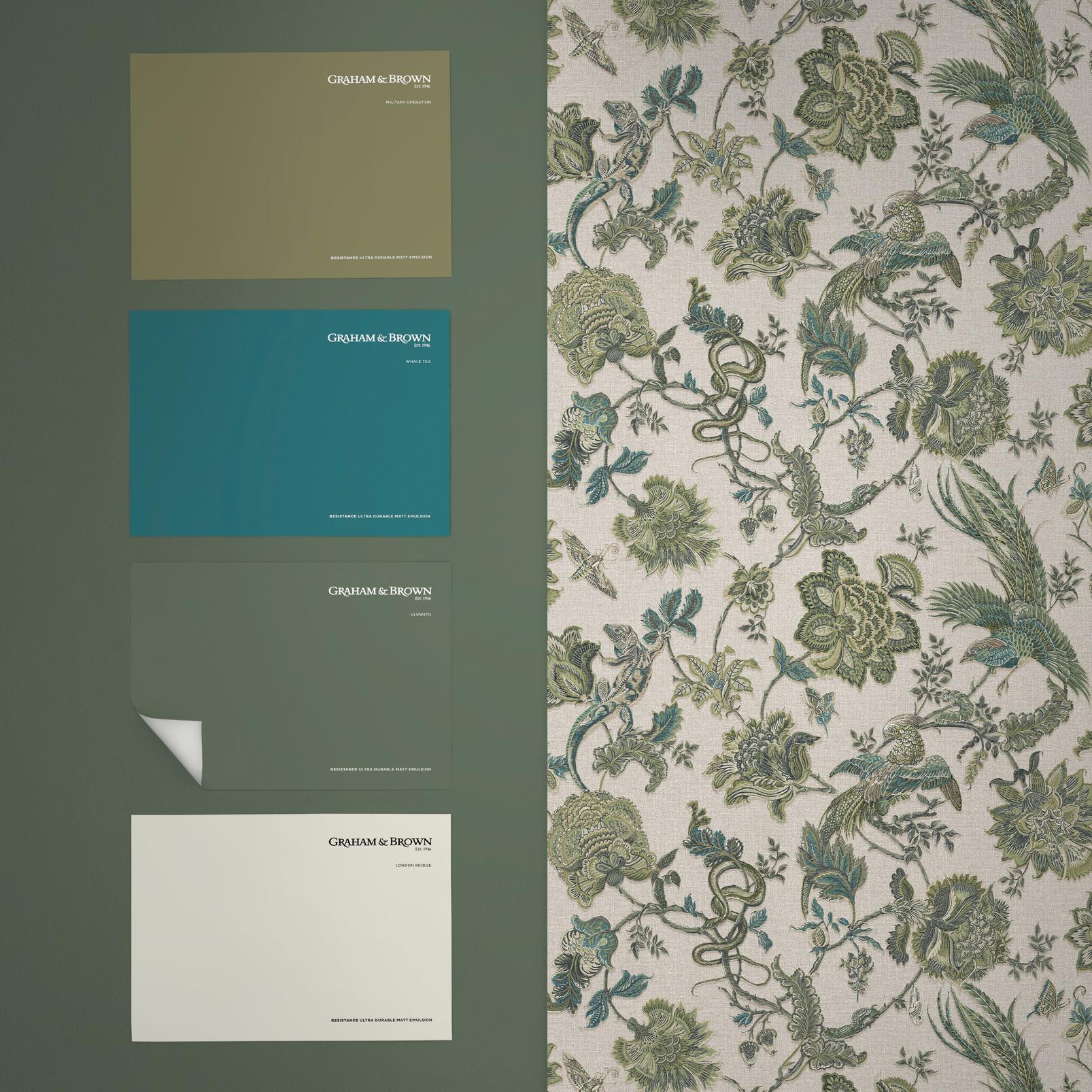 Eternal Weave Sage Wallpaper (Set of 2)