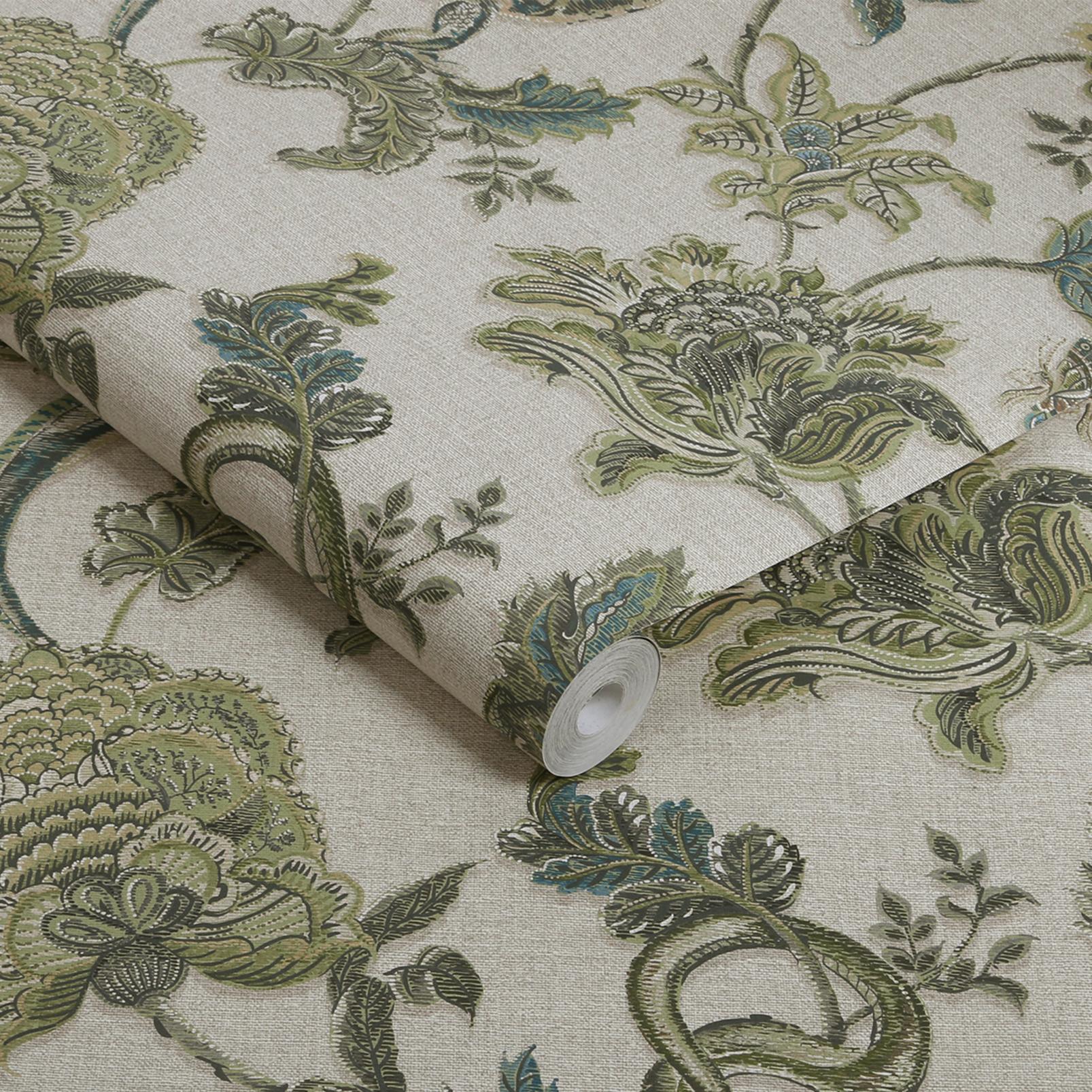 Eternal Weave Sage Wallpaper (Set of 2)