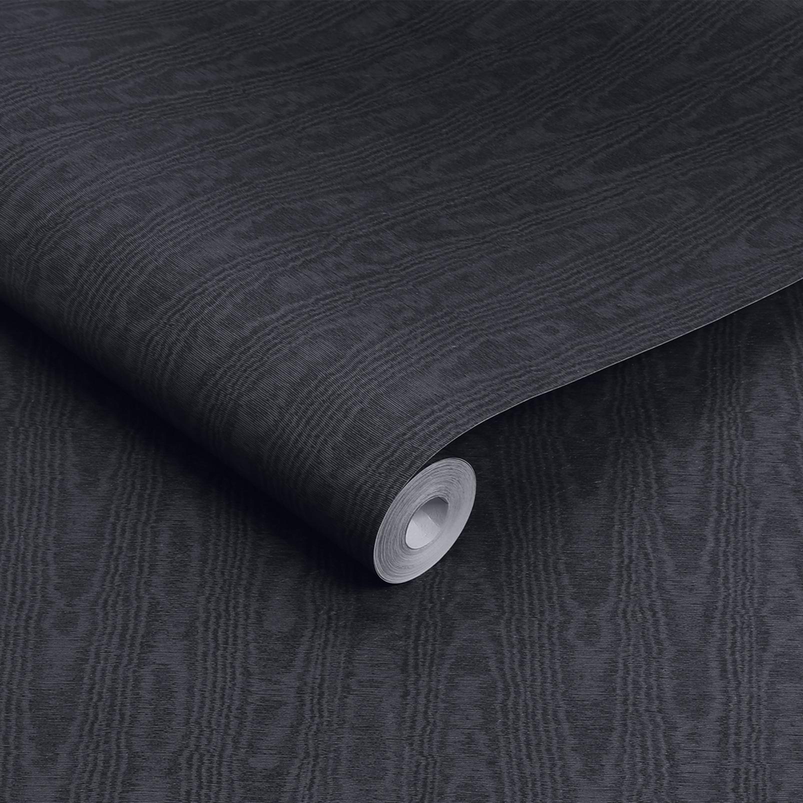 Moire Navy Wallpaper
