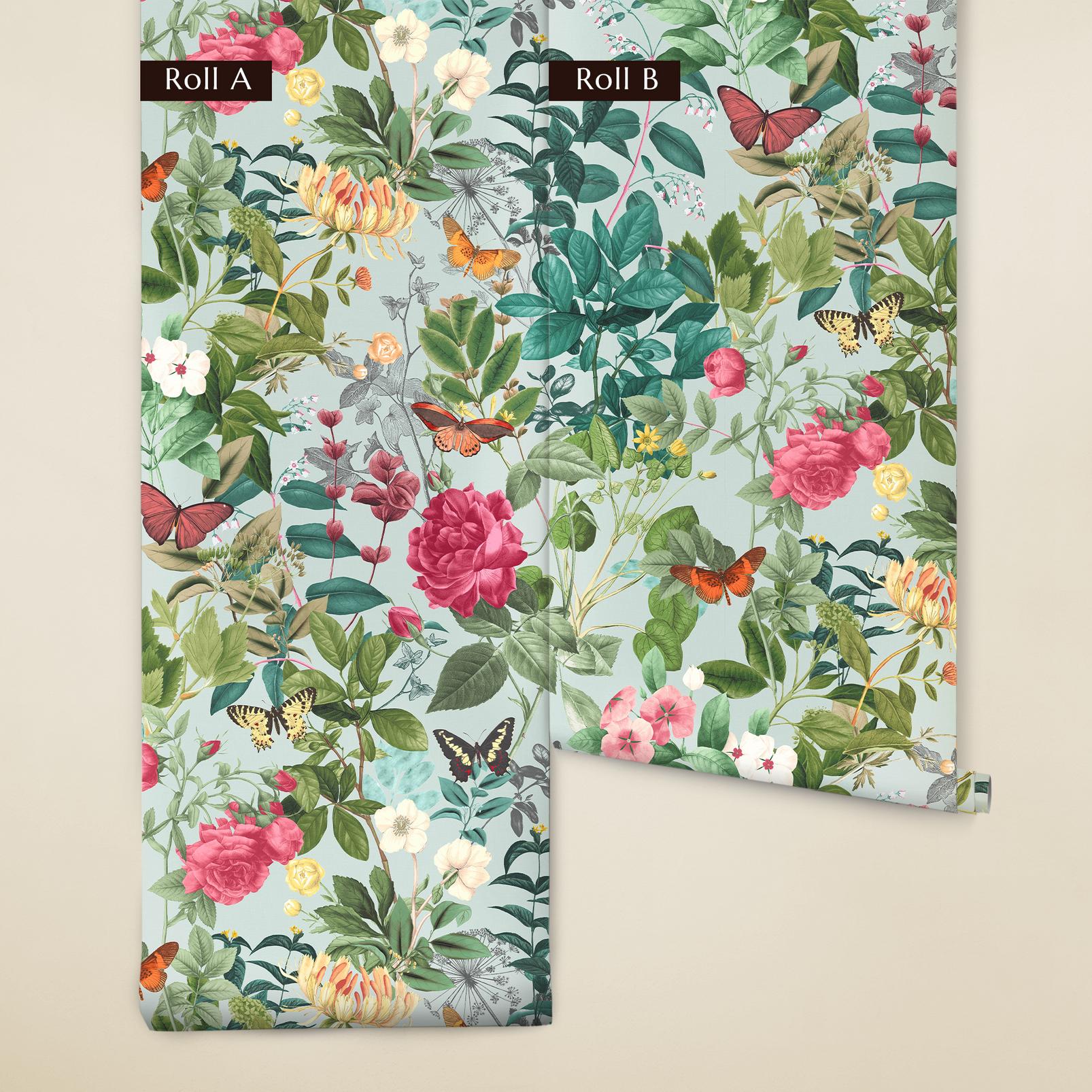 Bodnant Garden Duck Egg Wallpaper (Set of 2)