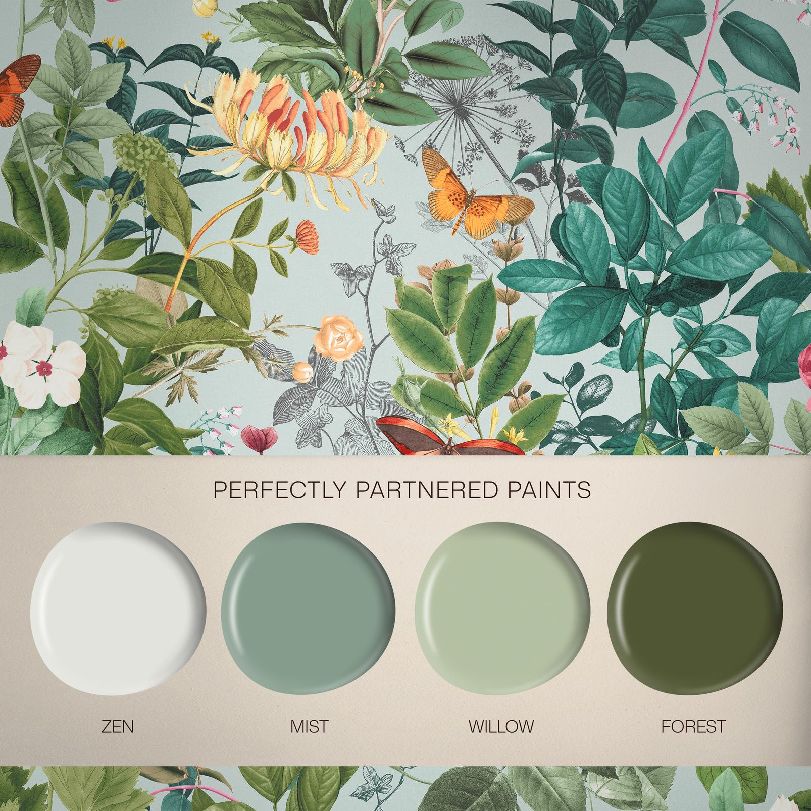 Bodnant Garden Duck Egg Wallpaper (Set of 2)