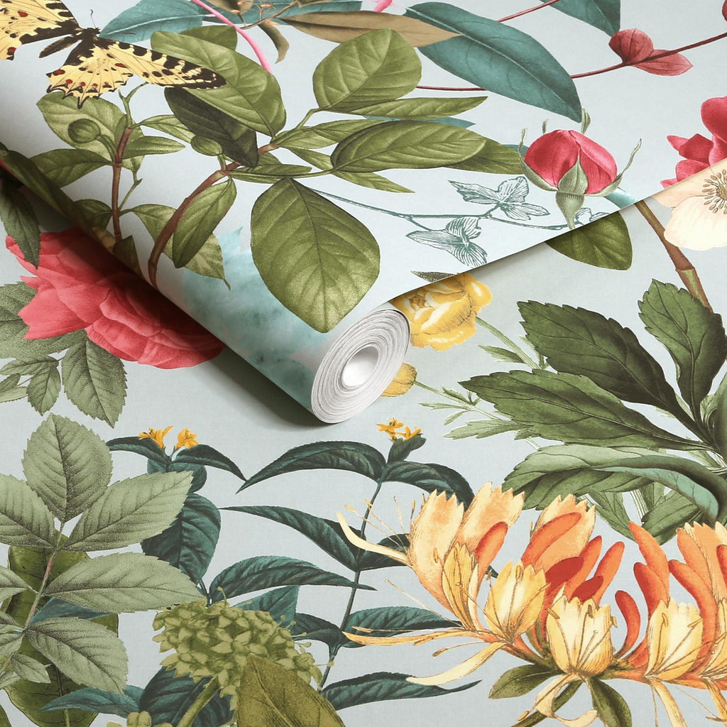 Bodnant Garden Duck Egg Wallpaper (Set of 2)