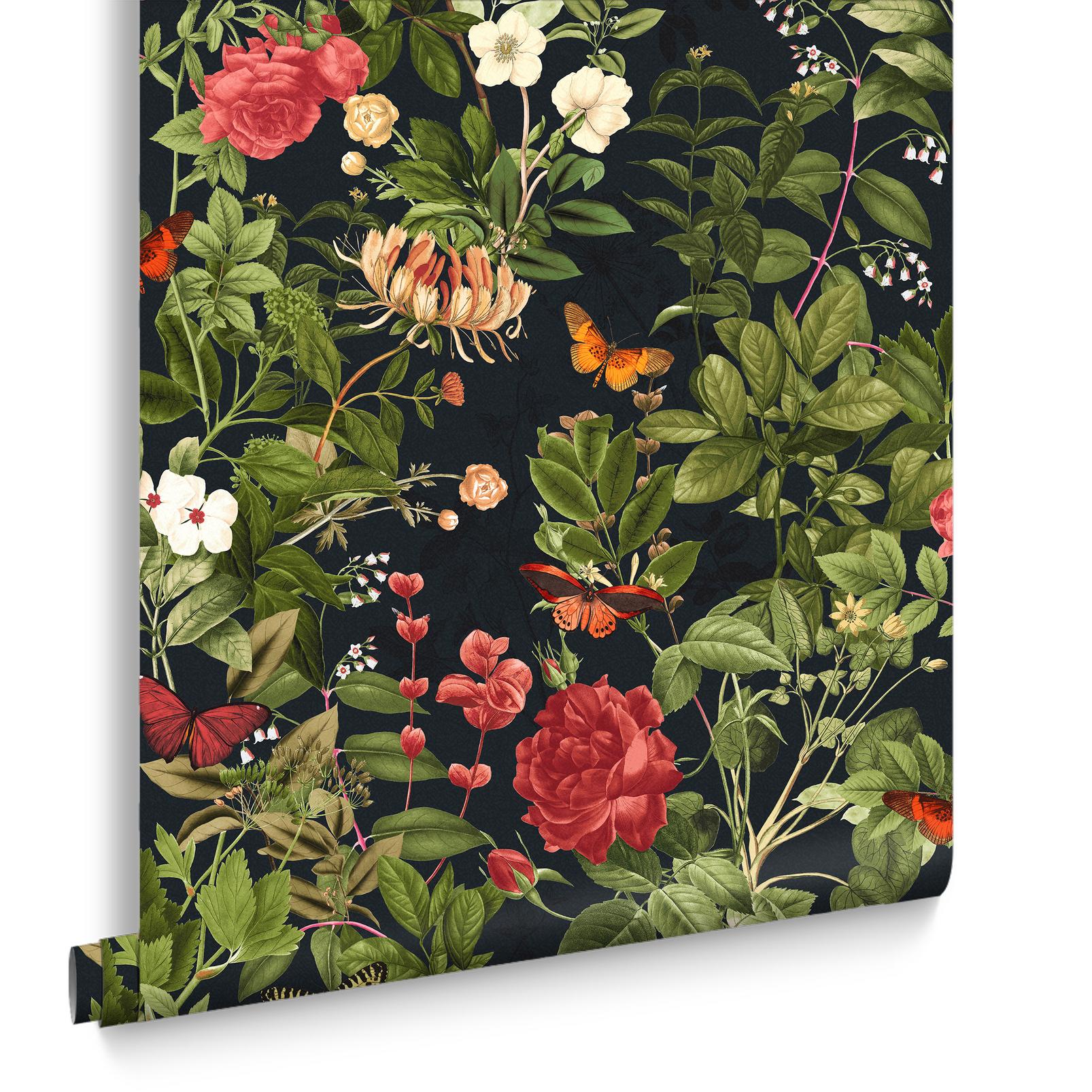 Bodnant Garden Navy Wallpaper (Set of 2)