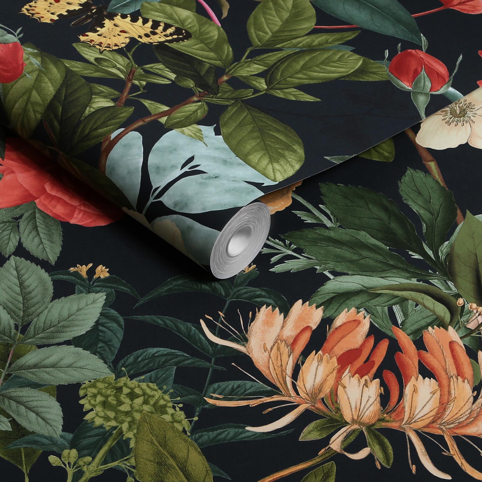 Bodnant Garden Navy Wallpaper (Set of 2)