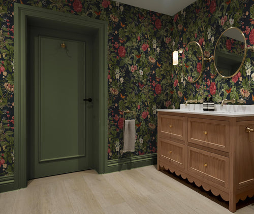Bodnant Garden Navy Wallpaper (Set of 2)