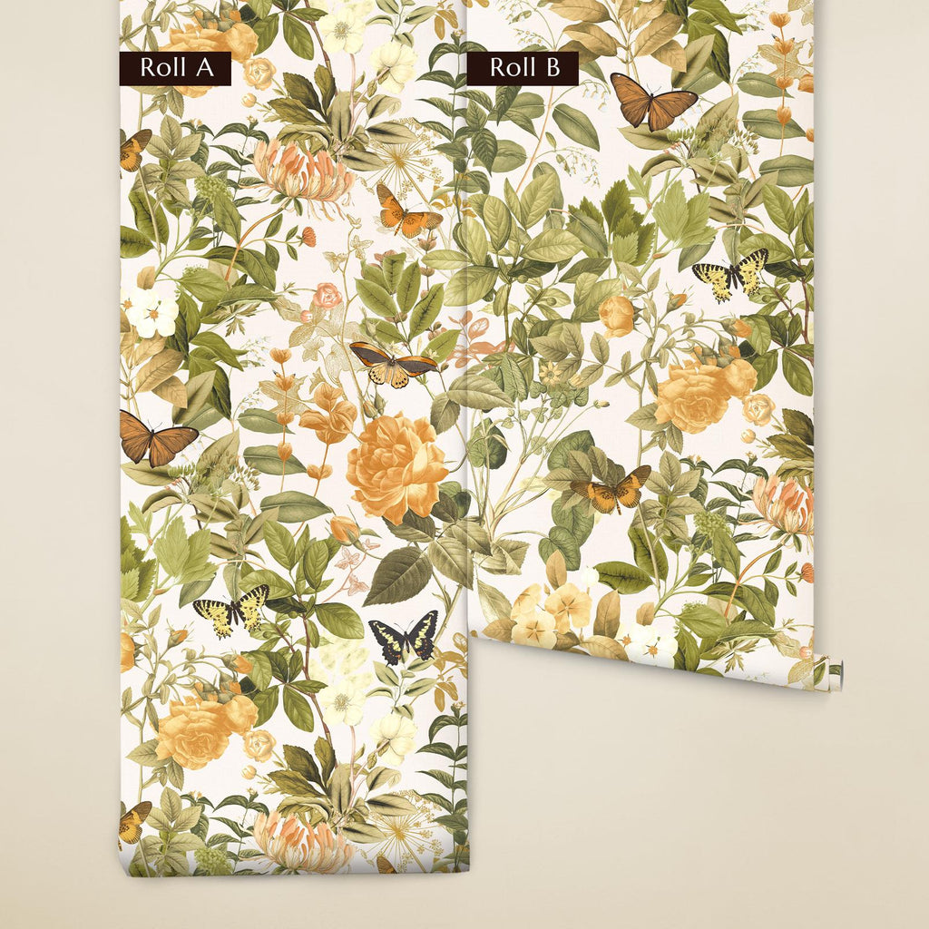 Bodnant Garden Creme Brulee Wallpaper (Set of 2)