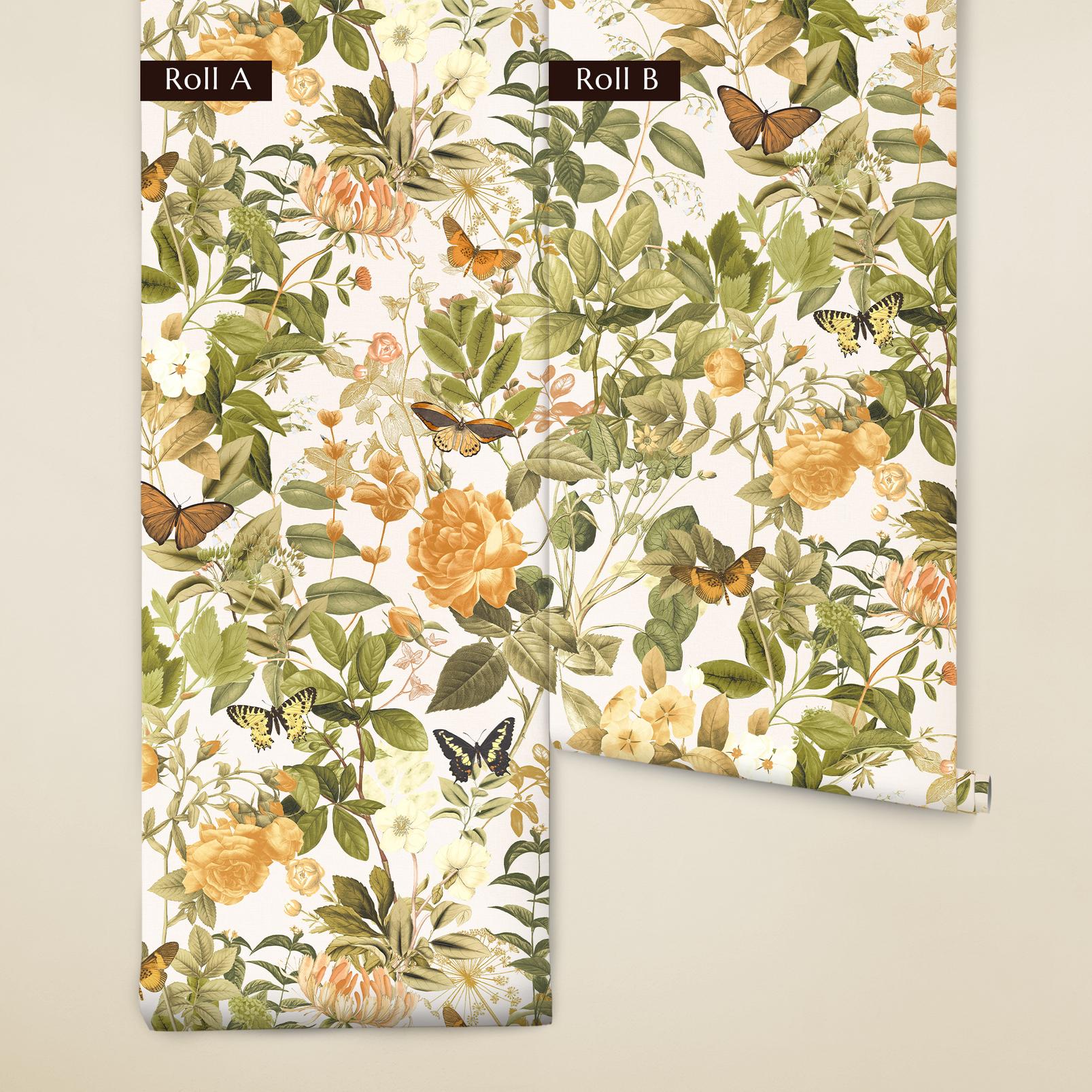 Bodnant Garden Creme Brulee Wallpaper (Set of 2)