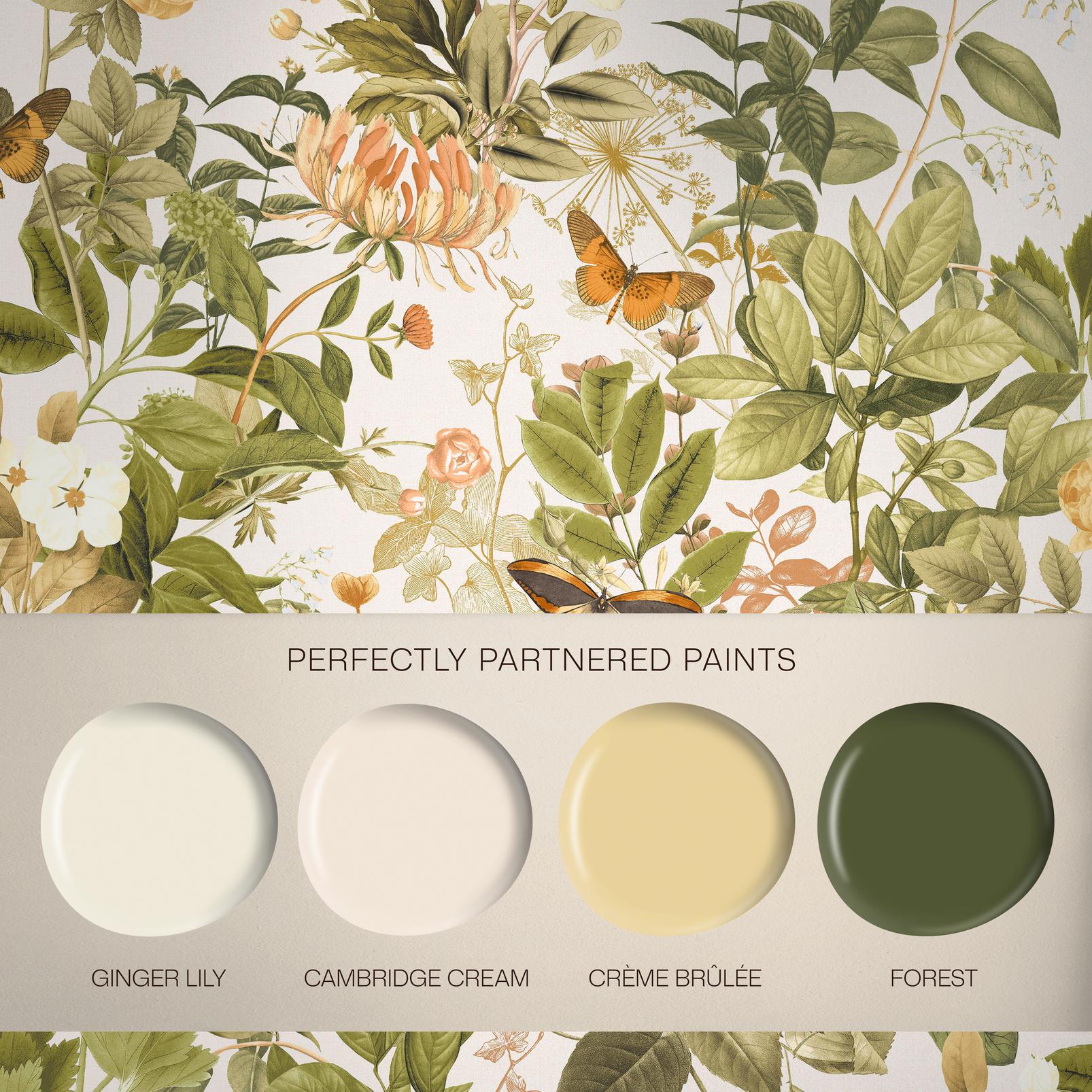 Bodnant Garden Creme Brulee Wallpaper (Set of 2)