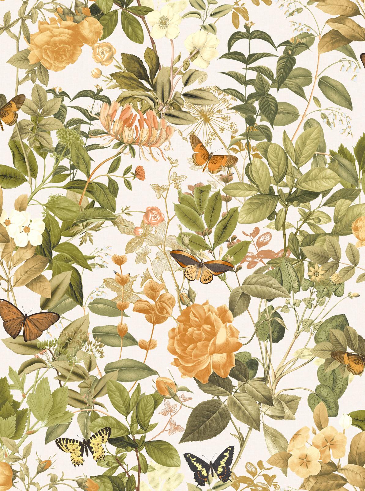 Bodnant Garden Creme Brulee Wallpaper (Set of 2)
