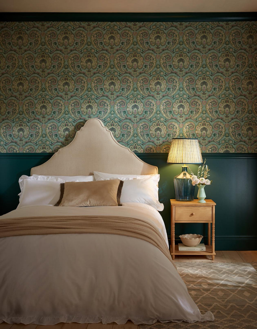 Paisley Tapestry Petrol Wallpaper