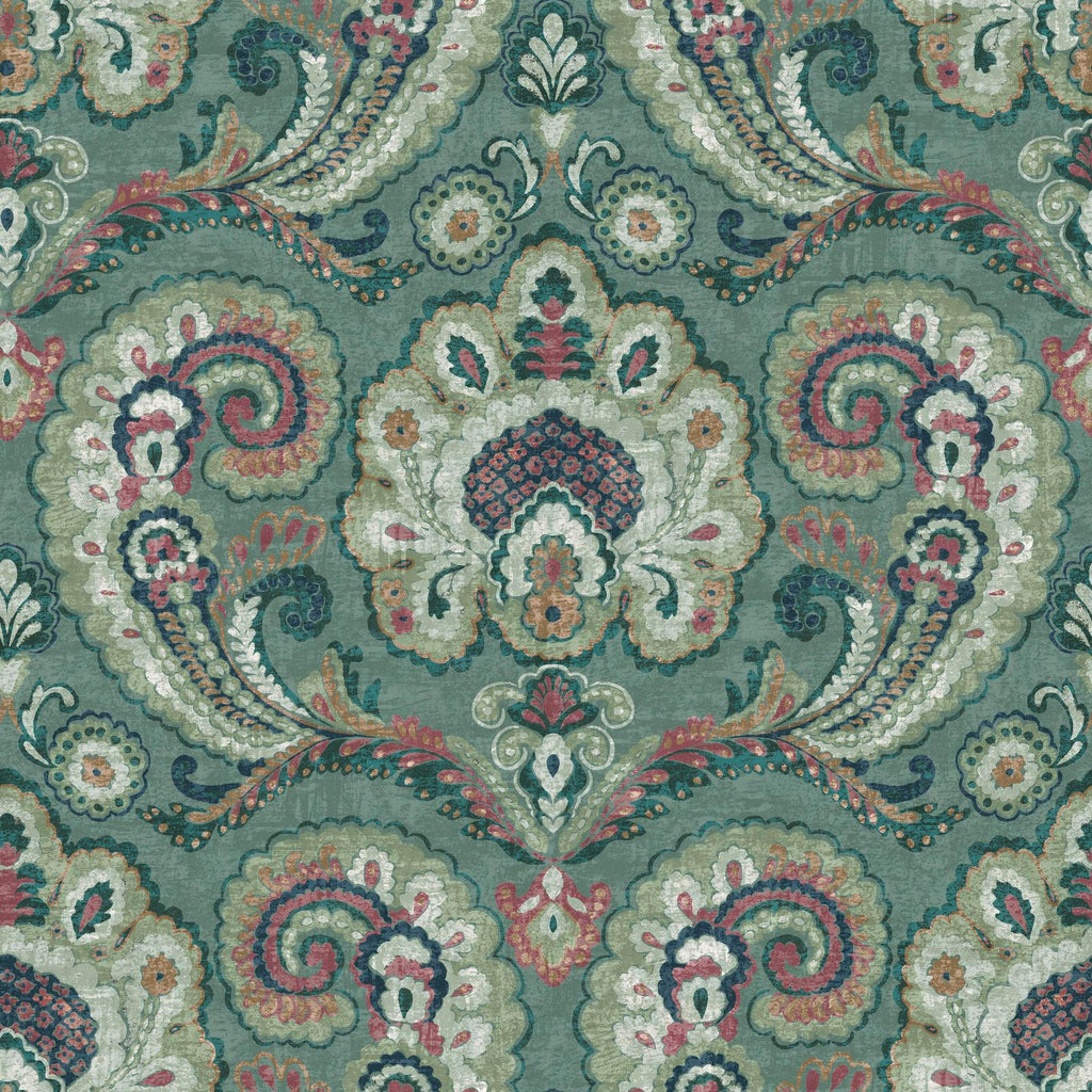 Paisley Tapestry Petrol Wallpaper
