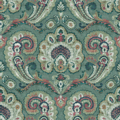 Paisley Tapestry Petrol Wallpaper