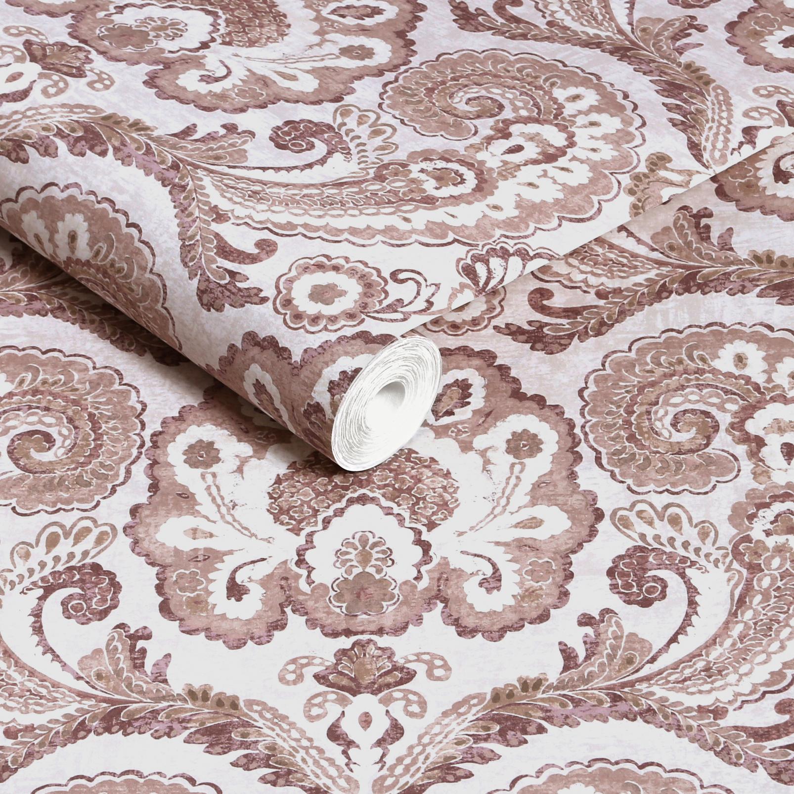Paisley Tapestry Linen Wallpaper