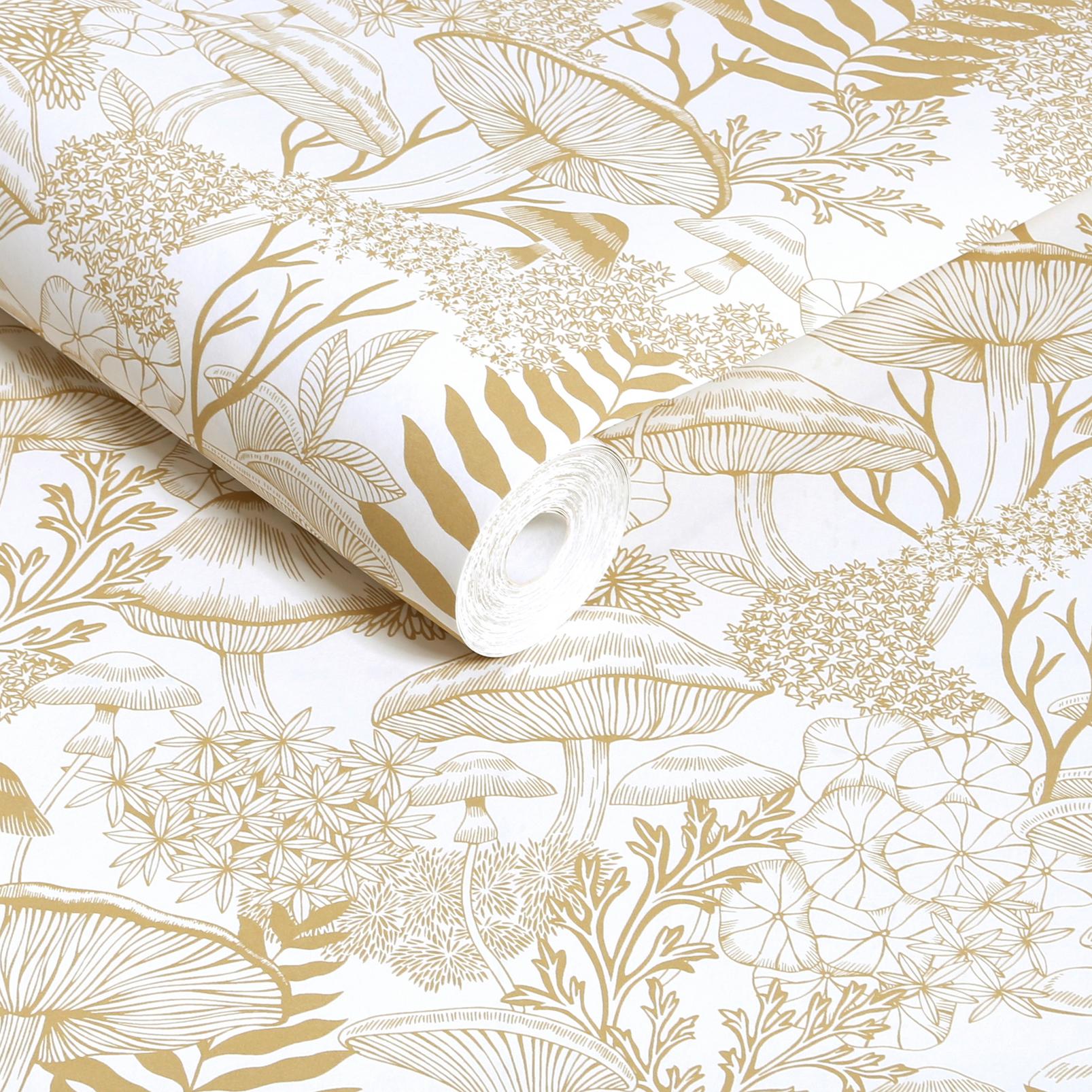 Fungi Folklore Creme Brulee Wallpaper