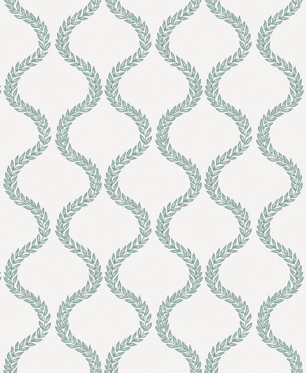 Laurel Leaf Trellis Mist Wallpaper