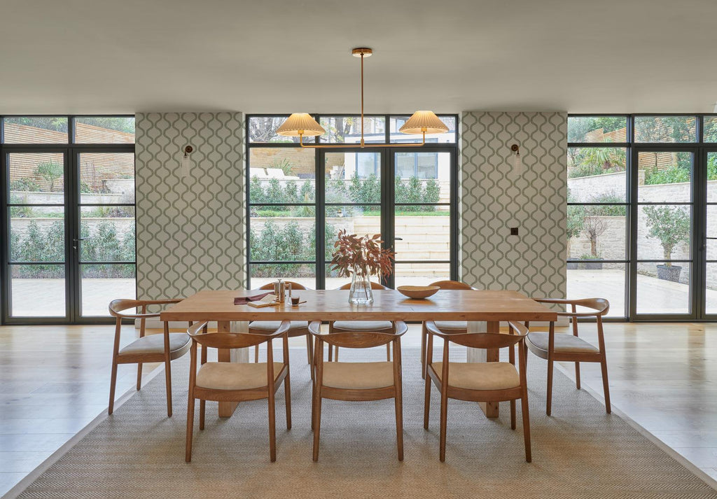 Laurel Leaf Trellis Willow Wallpaper