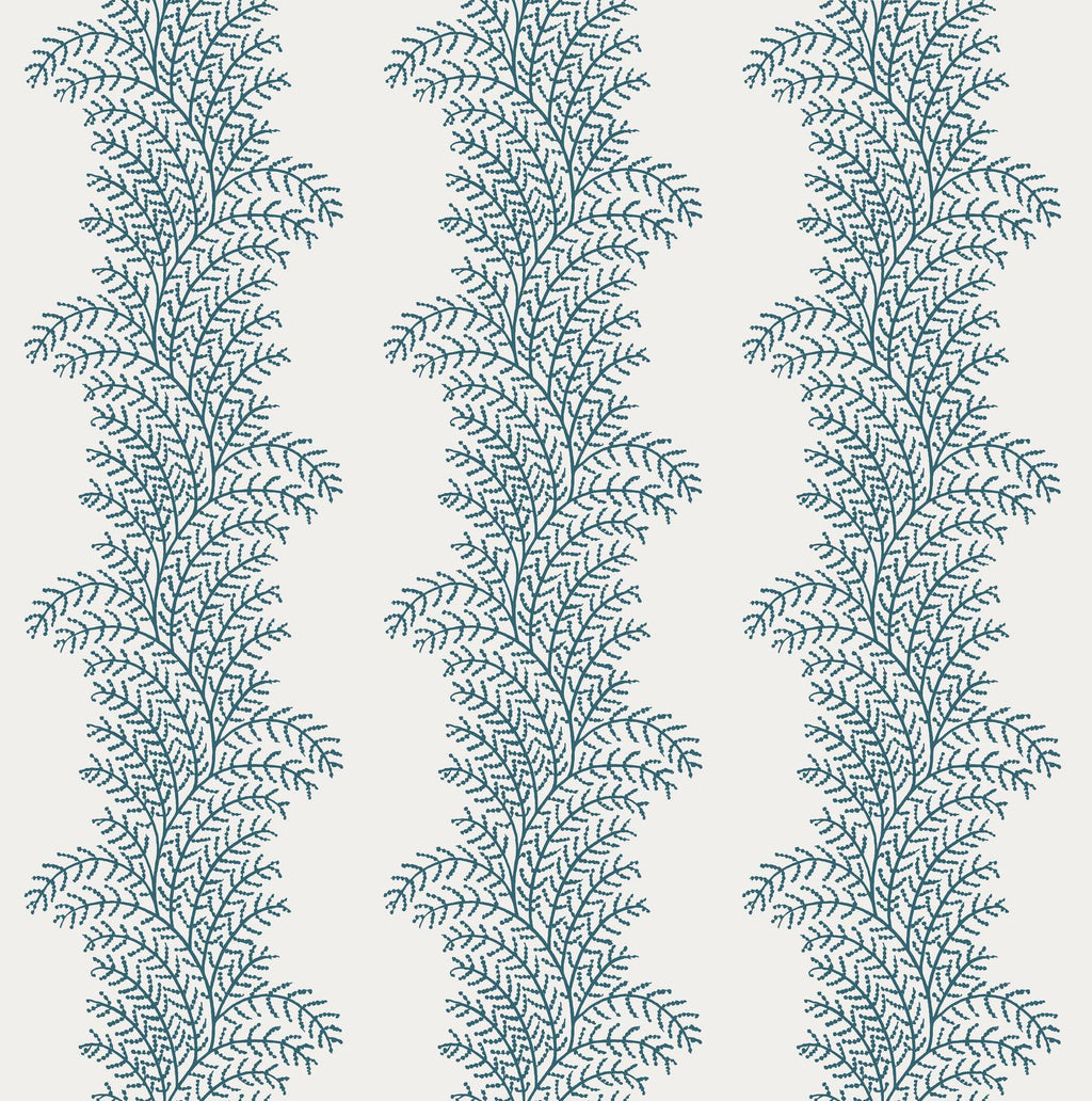 Whispering Fern Navy Wallpaper