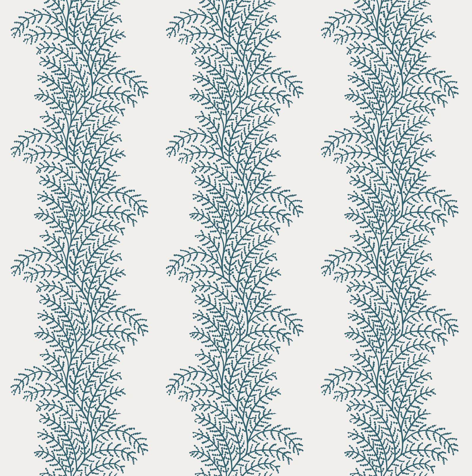 Whispering Fern Navy Wallpaper
