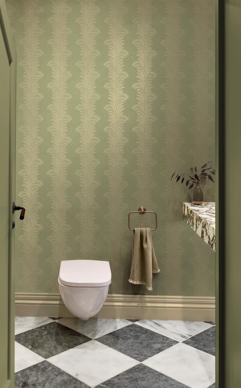 Whispering Fern Dark Sage Wallpaper