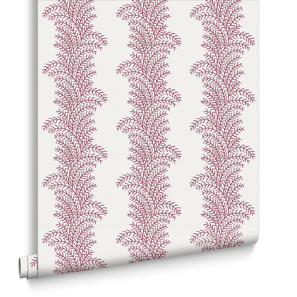 Whispering Fern Divine Damson Wallpaper